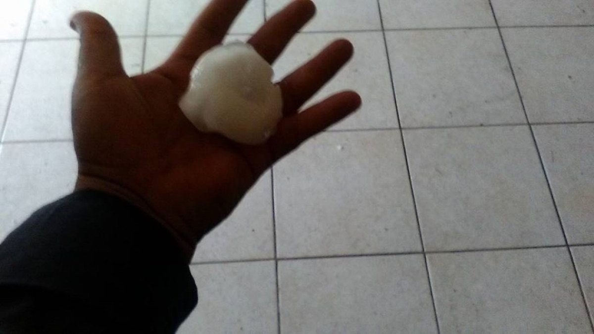 Sorprende granizada a Valle Hermoso 
