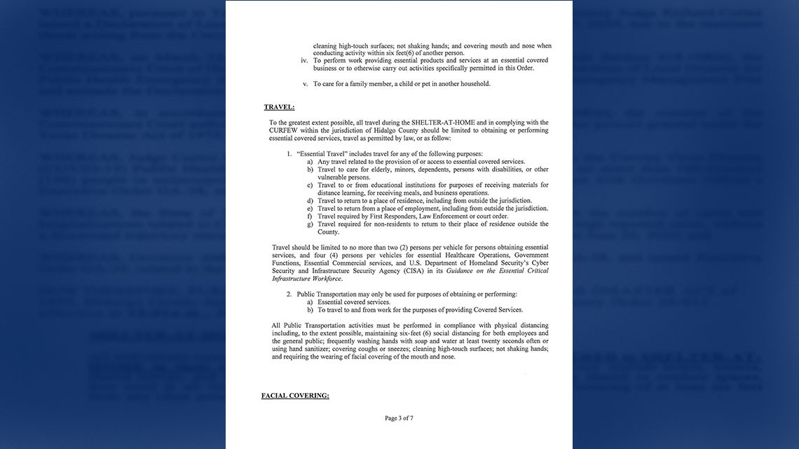Extienden toque de queda en Condado Hidalgo hasta agosto 19 