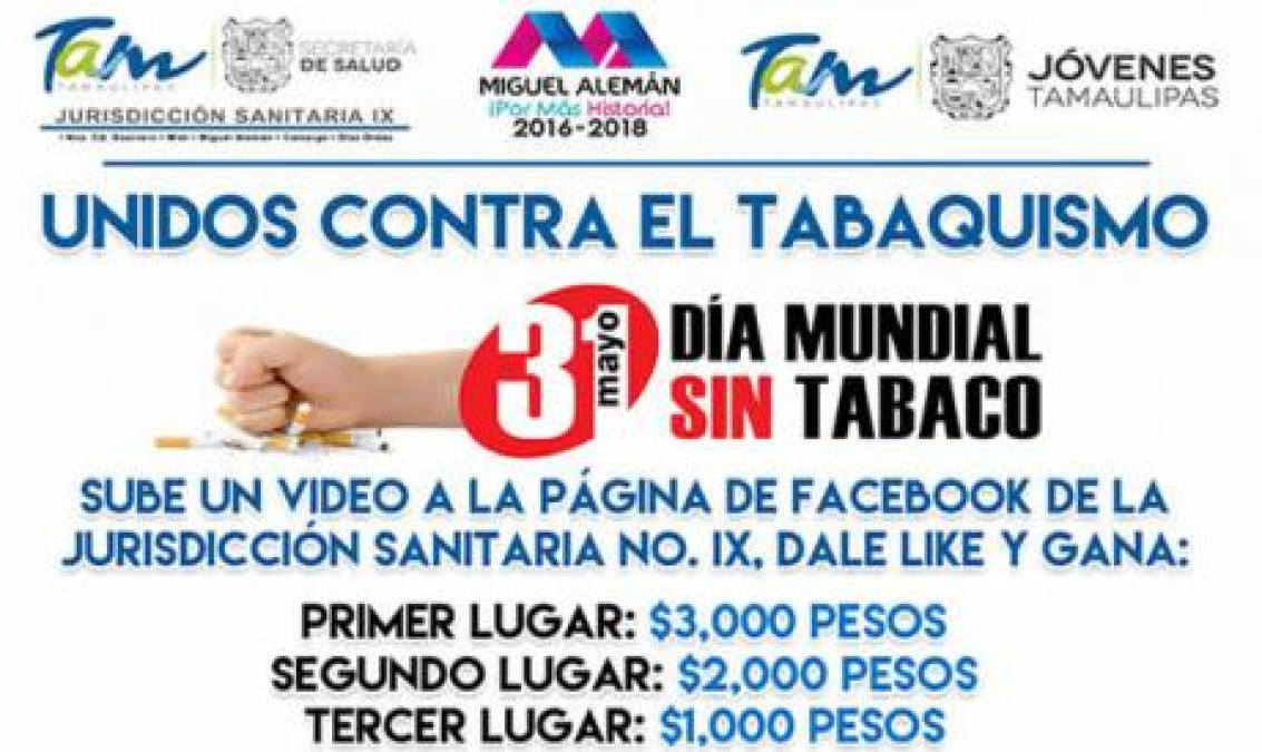 Conmemoran día mundial sin tabaco con programa