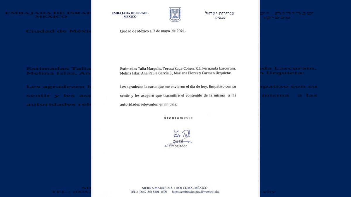 Embajador de Israel responde carta de víctimas de Roemer