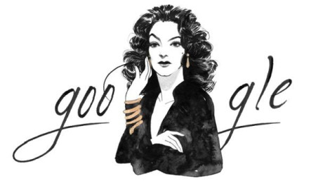 Doodle recuerda a María Félix en su cumpleaños