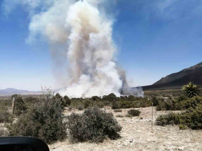 Atienden incendios en Sierra de la Catana, Saltillo