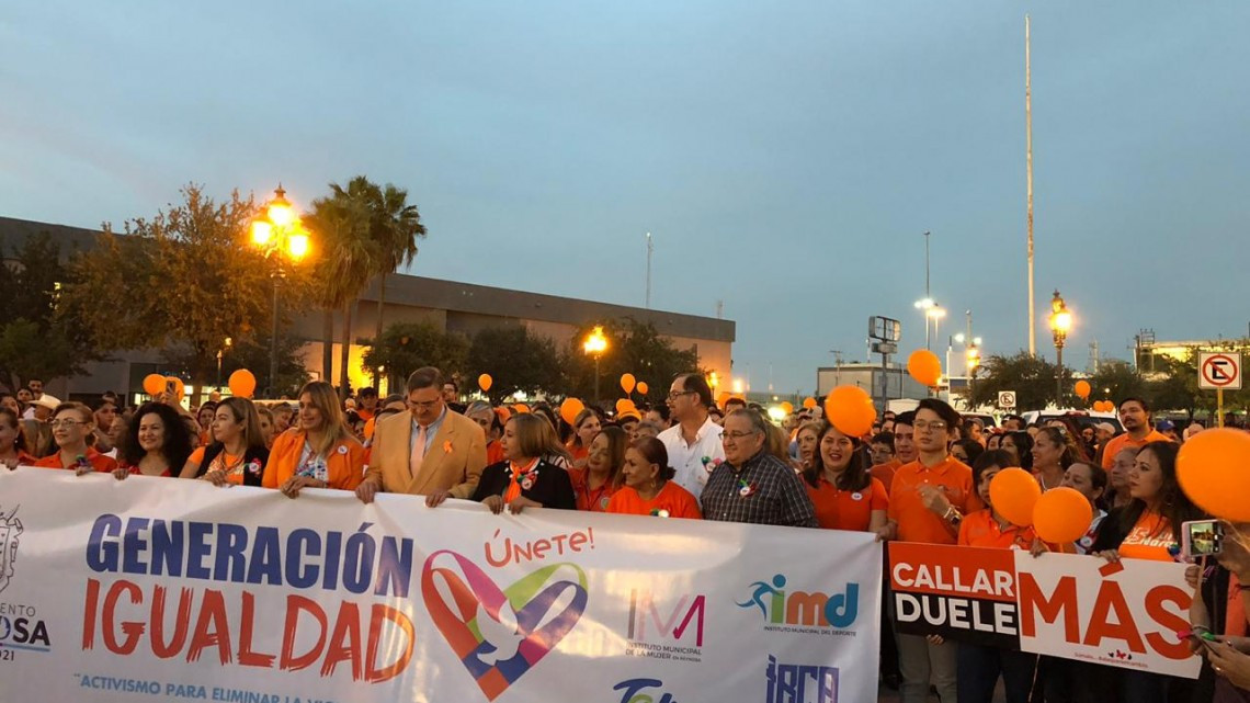 Conmemoran “Día Naranja” con 4ta Caminata por la Equidad.