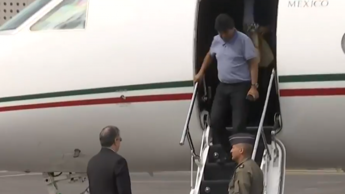 Evo Morales llega a México 