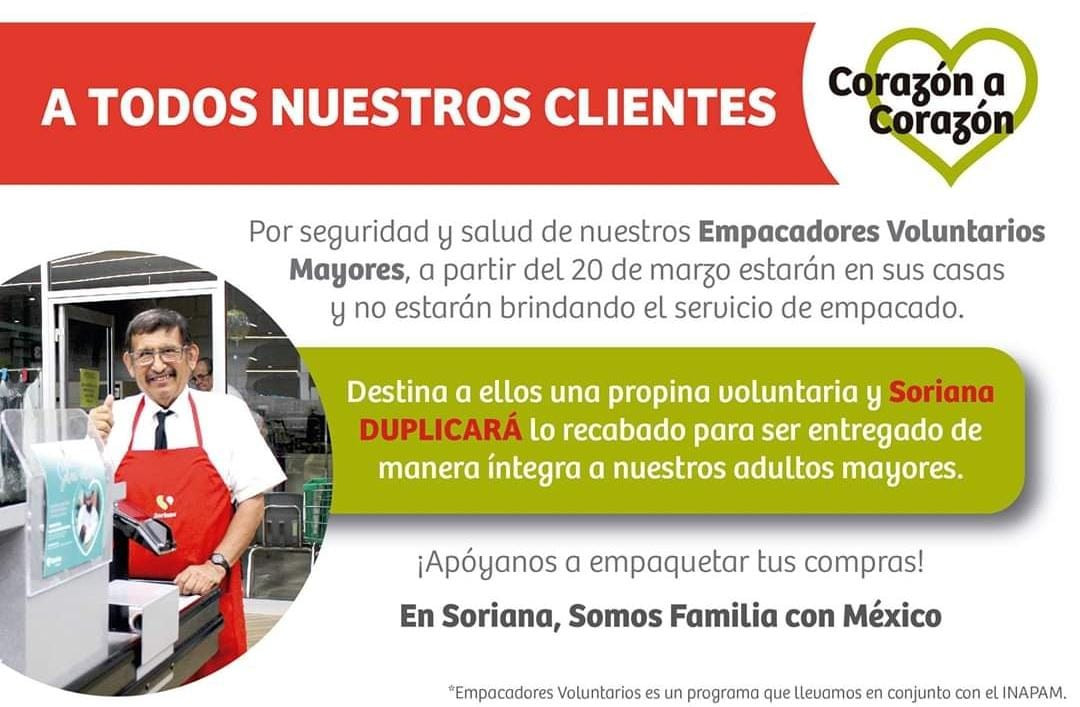 Empacadores mayores de supermercados  permanecerán en sus casas