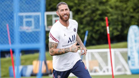 Sergio Ramos ya entrenó al parejo en el PSG