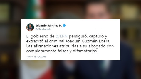 Vocero de actual gobierno niega sobornos a EPN por parte de "El Chapo"