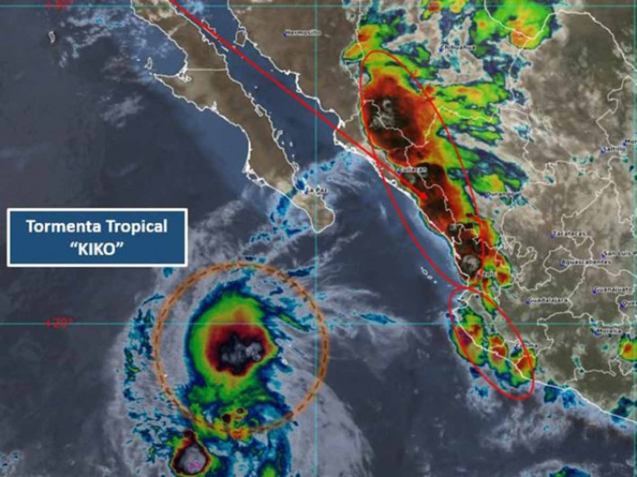 Tormenta tropical "Kiko" se forma en el Pacífico