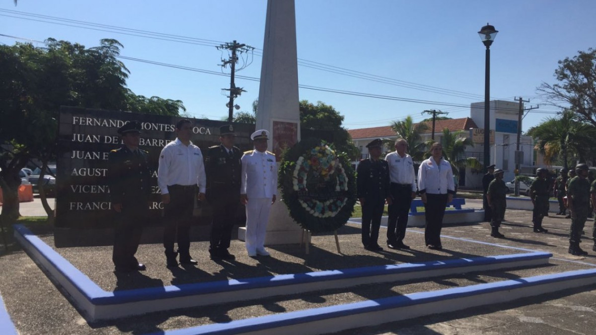 Recuerdan en Madero con honores a los Niños Héroes de Chapultepec