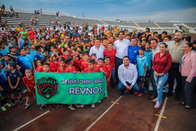 Inauguró Alcalde Carlos Peña Ortiz Torneo de Futbol Interligas "Volamos Mas Alto”