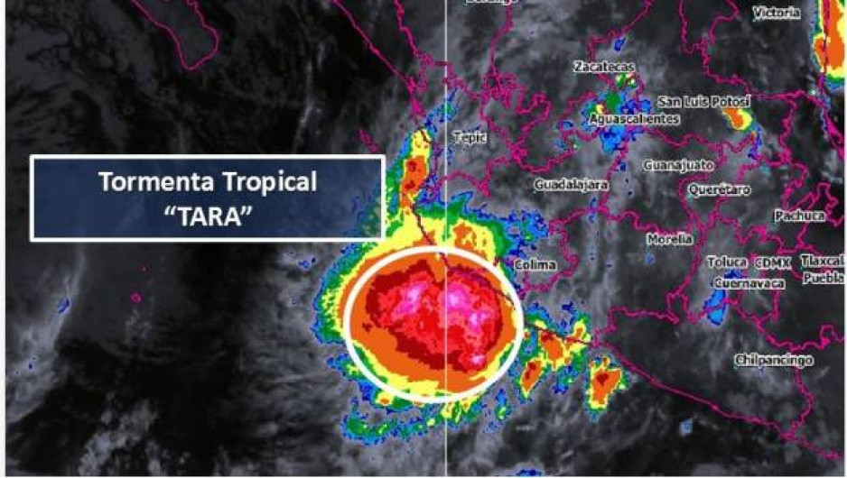 Tormenta tropical 'Tara' se forma en el Océano Pacífico