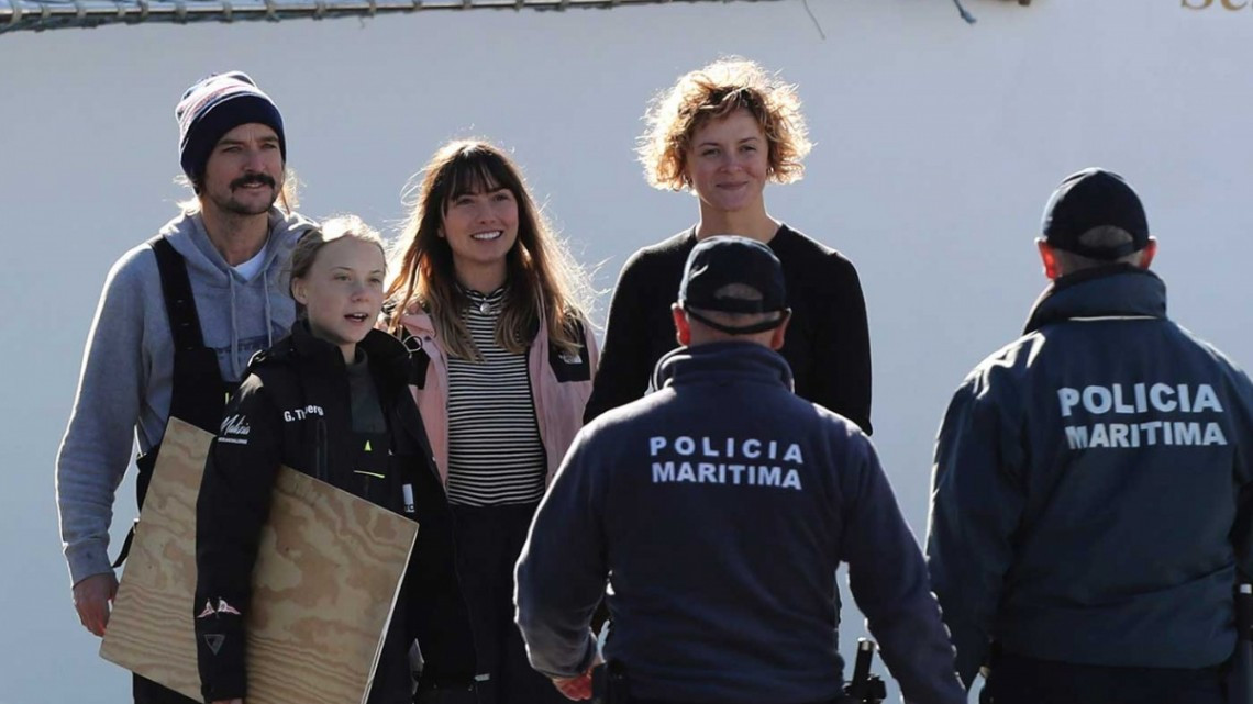 Llega Greta Thunberg a Lisboa para COP25 en Madrid