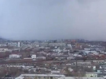 Así lució un tsunami de nieve en Siberia