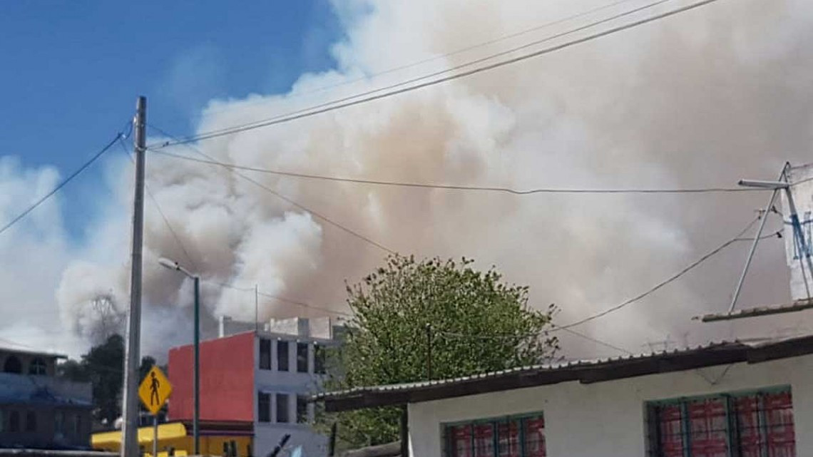 2 mil evacuado en Veracruz por incendio forestal