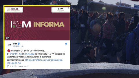 Entrega INM mil 210 tarjetas humanitarias a migrantes centro