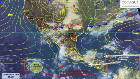 Tormentas fuertes con actividad eléctrica en Veracruz