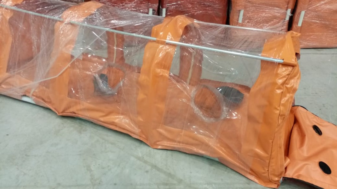 Gobierno de Tamaulipas distribuye cápsulas de aislamiento para pacientes contagiados de COVID-19