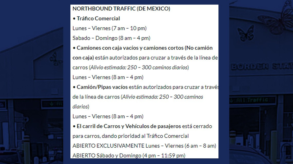 Reabren cruce de vehículos en Puente Pharr