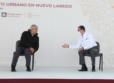 Argumenta Enrique Rivas a AMLO el porqué apostar a Nuevo Laredo 