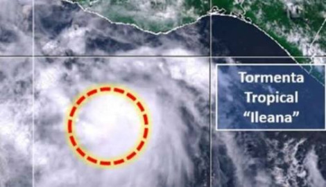 Tormenta tropical Ileana se localiza frente a las costas de Guerrero