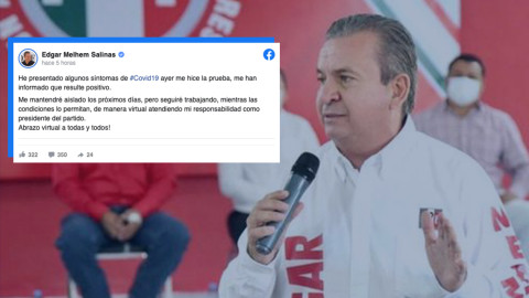 Edgar Melhem Salinas, dirigente del PRI en Tamaulipas, da positivo a Covid-19