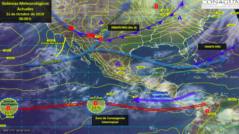 Nuevo frente frío ocasionará marcado descenso de las temperaturas