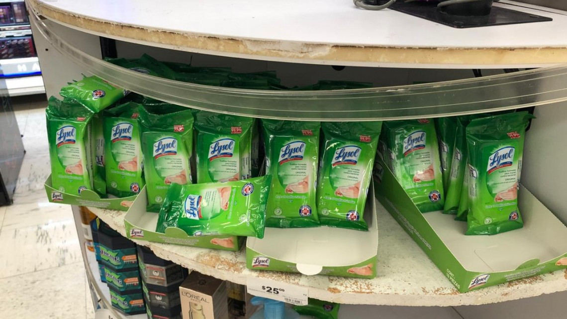 Comienza escasez de productos desinfectantes.
