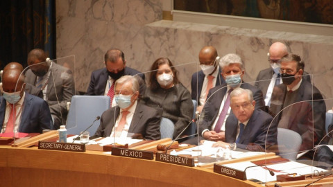 Preside López Obrador reunión del Consejo de Seguridad de la ONU