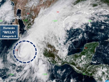 Huracán “Willa” se degrada a categoría 4
