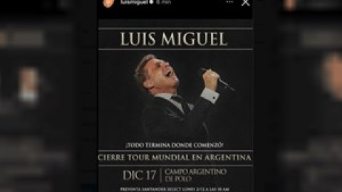 Luis Miguel cerrará su gira mundial en Argentina