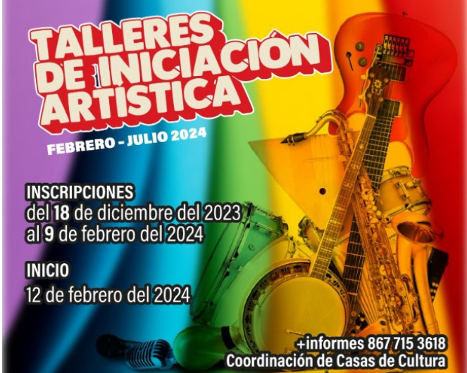 Abren inscripciones a talleres de iniciación artística 