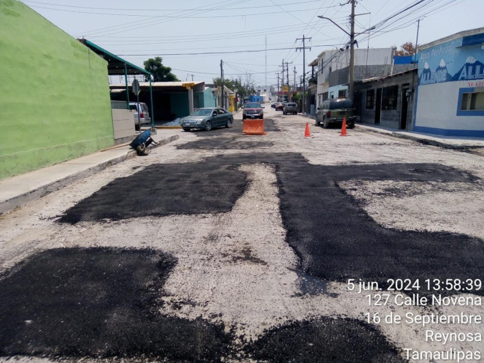 Realiza Gobierno de Carlos Peña Ortiz rehabilitación intensiva de pavimentación 