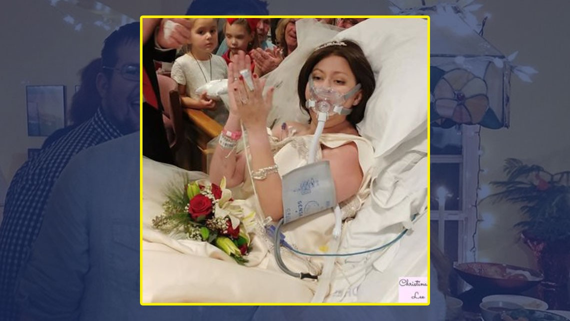 Se casa horas antes de morir de cáncer