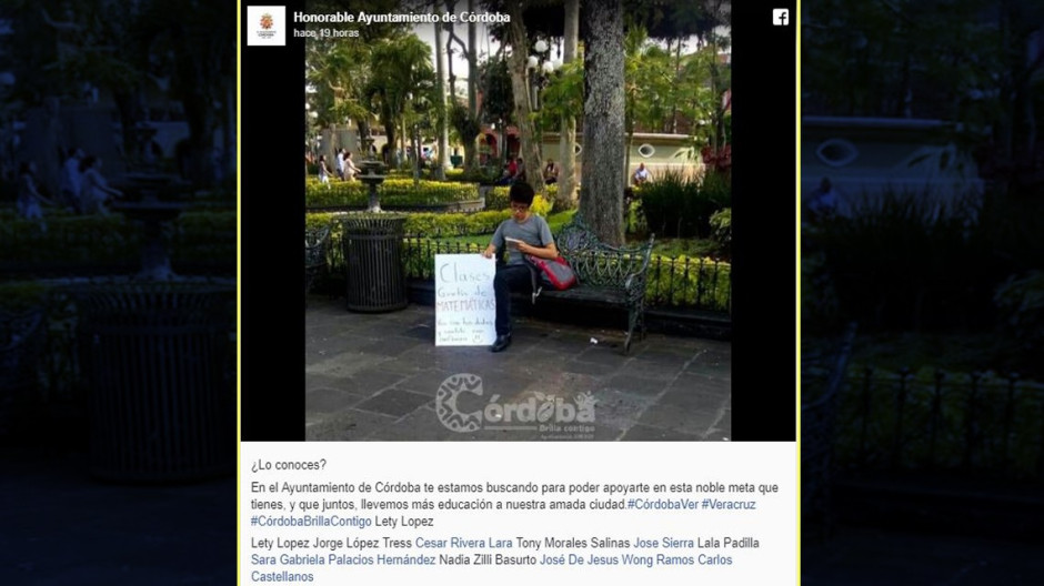 Joven ofrece clases gratuitas de ‘mate’ en un parque