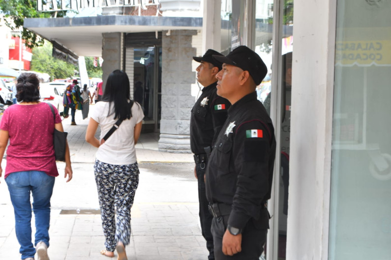 Proximidad de la Guardia Estatal en bancos y zonas peatonales preserva seguridad en vacaciones