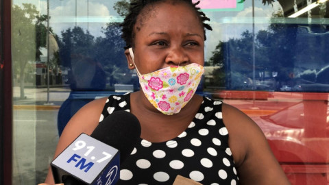 Migrantes africanos piden ayuda en el centro de Reynosa