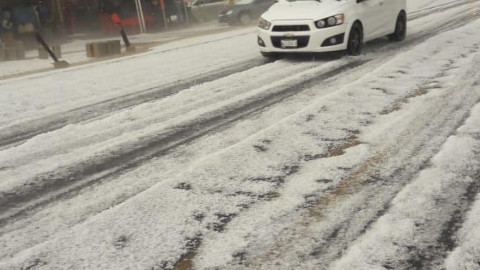 Sorprende granizada a San Cristóbal de las Casas