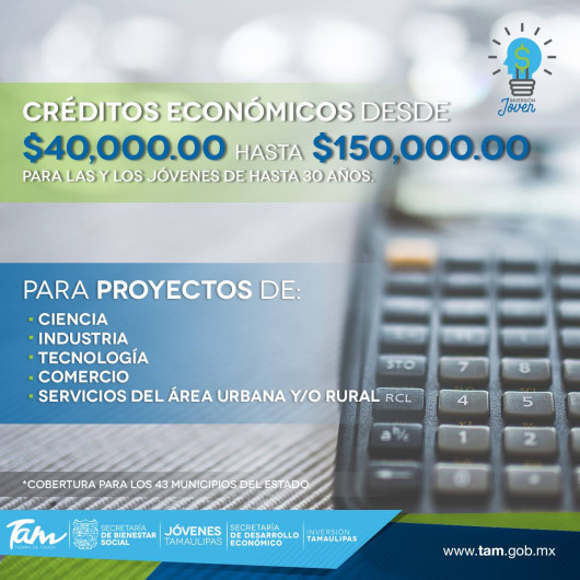 Continúa convocatoria Inversión Joven para otorgar hasta 150 mil pesos 