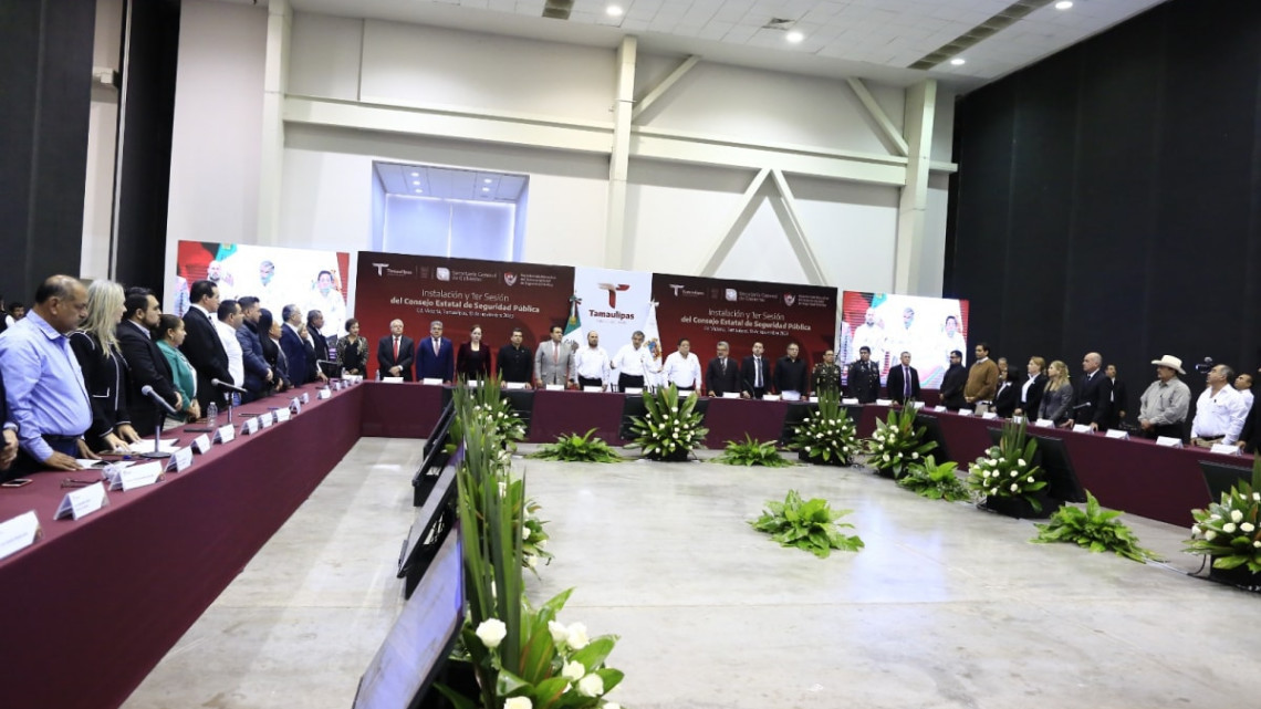 Preside gobernador instalación del Consejo Estatal de Seguridad Pública de Tamaulipas