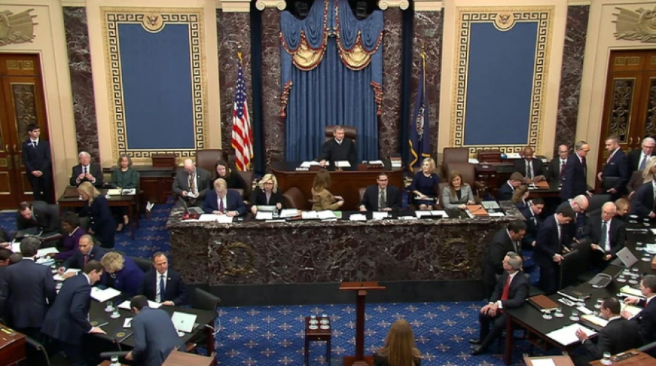 Senado votará por última vez el miércoles por la tarde por juicio político de Trump