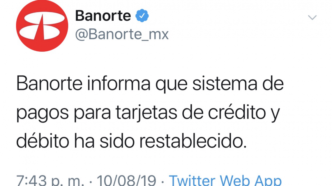 Bancos reportan recuperación paulatina de sistema