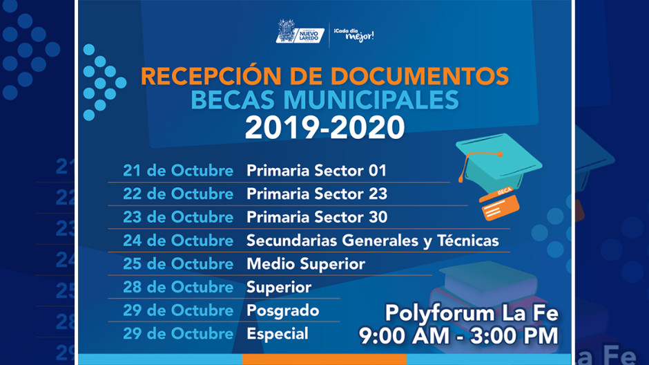 Continúa recepción de documentos de Becas Municipales
