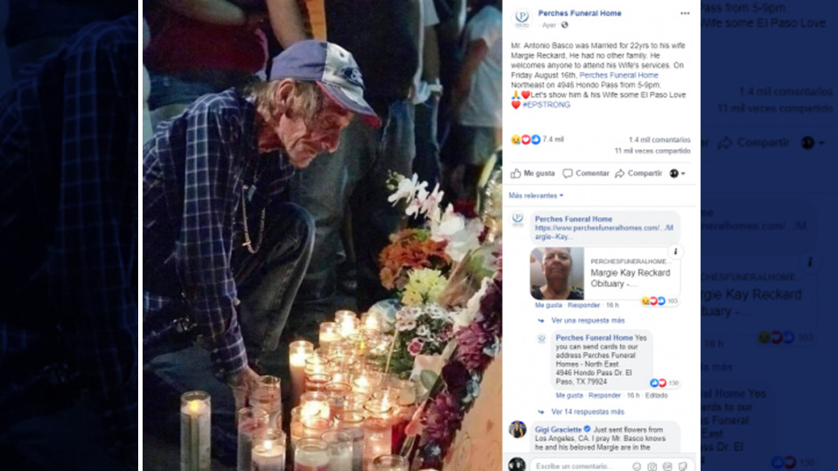 Hombre invita a despedir a su esposa en El Paso