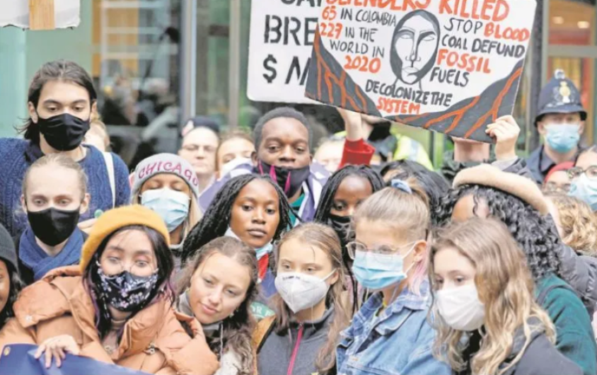Se manifiesta Greta Thunberg previo a la Cumbre del COP26