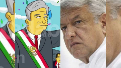 Revela AMLO que no hará campaña ya que los Simpson ya predijeron su triunfo