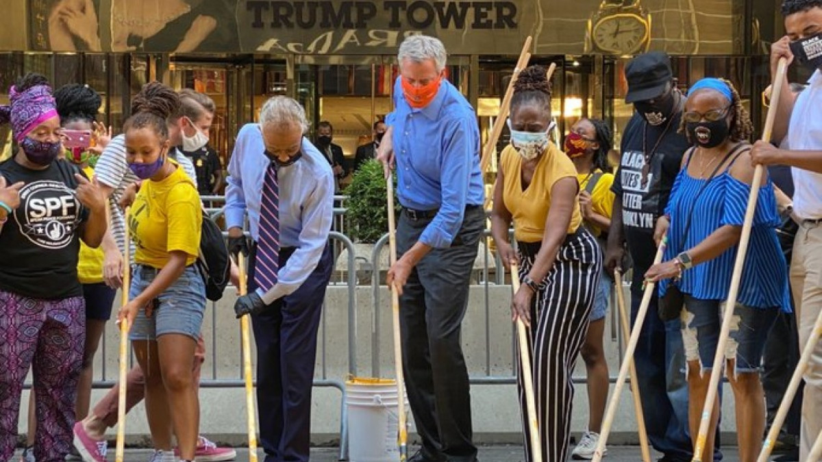 Así reacciona Trump ante el “Black Lives Matter” pintado frente a la Trump Tower