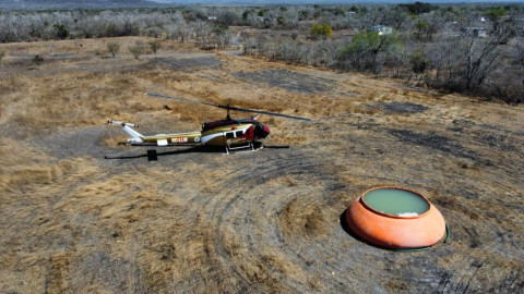 Colaboran brigadistas de SEDUMA en combate a incendio en González