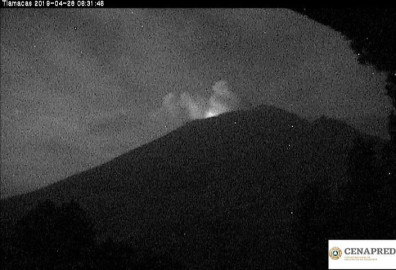 Popocatépetl registra actividad en las últimas horas