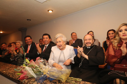 Reconoce Mario López a Florinda González de Pérez  por dedicar su vida a la promoción del arte y la cultura