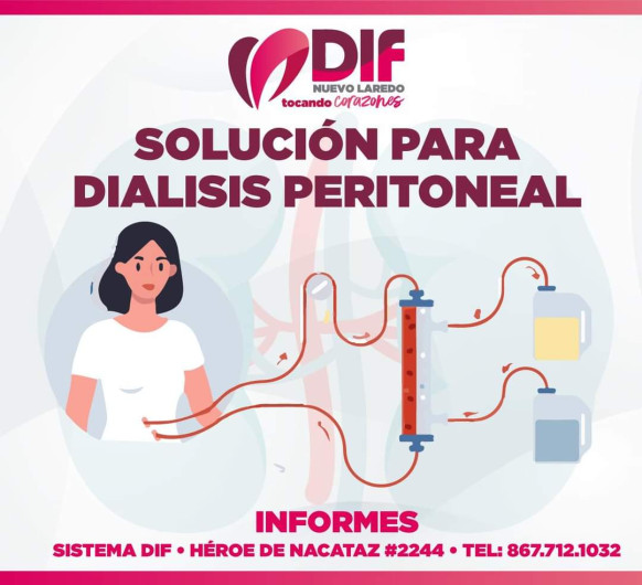 DIF Nuevo Laredo ofrece solución para diálisis peritoneal 
